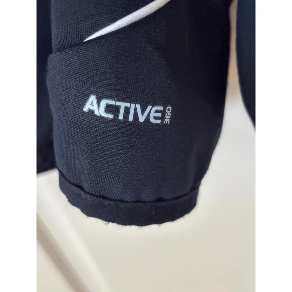 Adidas Active 360 Mens Track Jacket Navy Blue White‎ 3 Stripe Full Zip 2XL